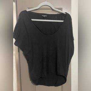 Slouchy black T-shirt short sleeve